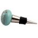 Calla Lily Brown Etched Ceramic Wine Stopper (Pack Of One Piece)